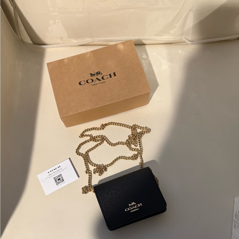EUC Coach Mini Wallet On A Chain
